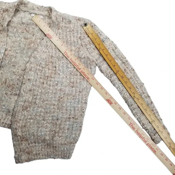 Maurices Sweater Womens Sz M Chunky Knit Cardigan Long Sleeve Sparkle Open Front - Picture 7 of 12